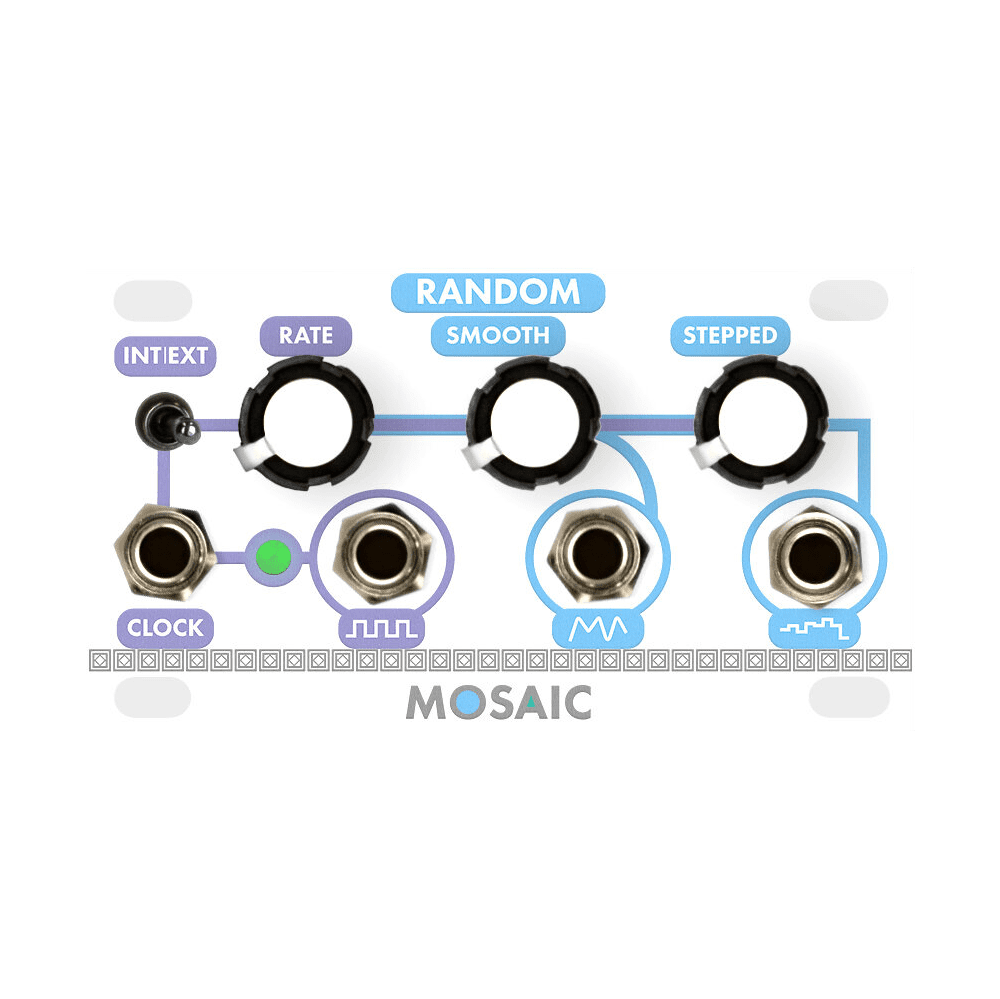 Mosaic Random 1U Eurorack Module (White)