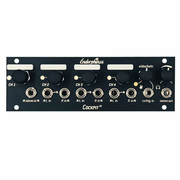 Endorphin.es Cockpit 2 Eurorack Mixer Module (1U – Black)