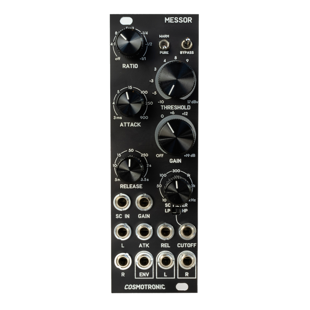 Cosmotronic Messor Stereo Compressor and Transient Shaper Eurorack Module (Black)