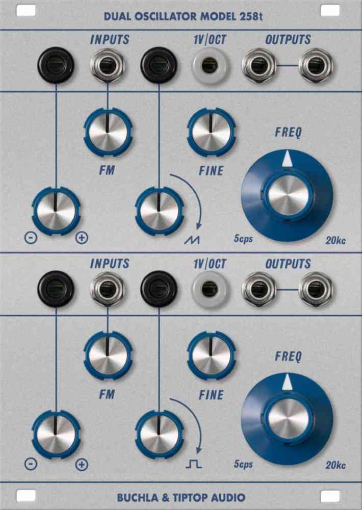 Buchla and TipTop Audio 258t Eurorack Dual Oscillator Module