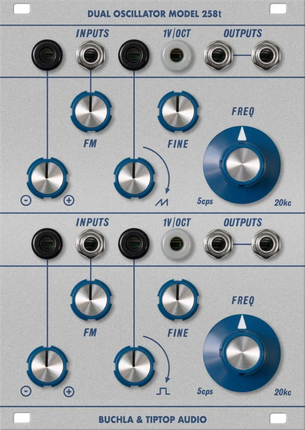 Buchla and Tiptop Audio 258t Eurorack Dual Oscillator Module