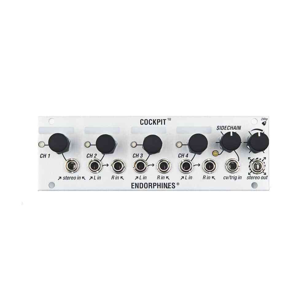 Endorphin.es Cockpit 2 Eurorack Mixer Module (1U – Silver)