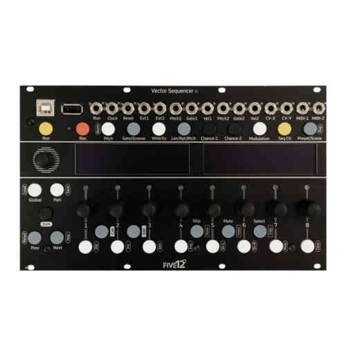 Five12 Vector MKII Eurorack Sequencer Module (Black)