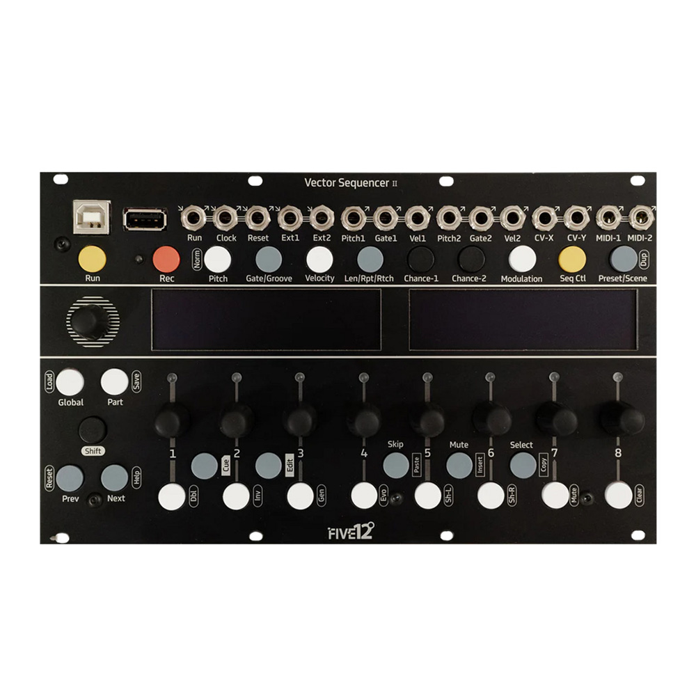 Five12 Vector MKII Eurorack Sequencer Module (Black)