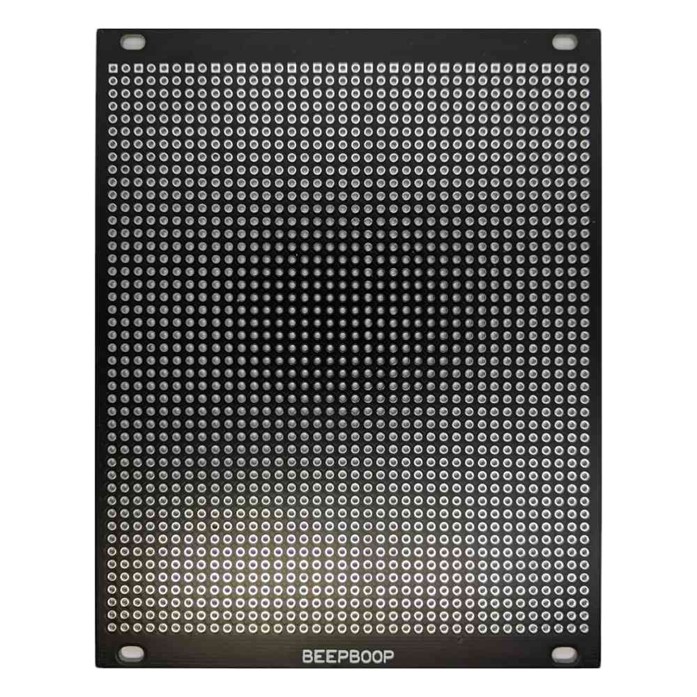 BeepBoop Electronics Eurorack Blank Panel (3U 20hp Perfboard Black/Silver)