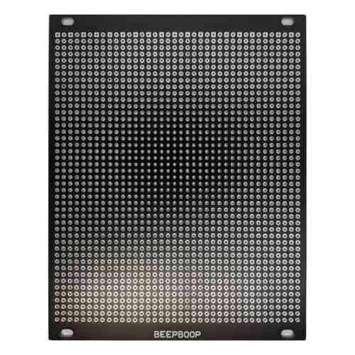 BeepBoop Electronics Eurorack Blank Panel (3U 20hp Perfboard Black/Silver)
