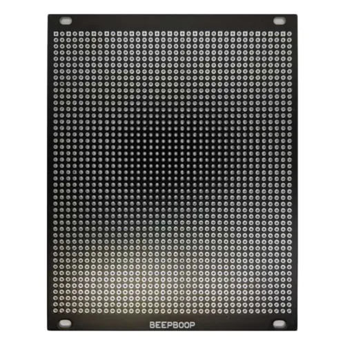 BeepBoop Electronics Eurorack Blank Panel (3U 20hp Perfboard Black/Silver)