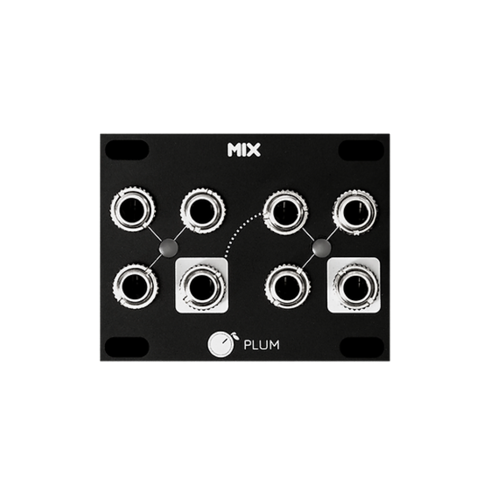 Plum Audio MIX 1U Eurorack Mixer Module (Black)