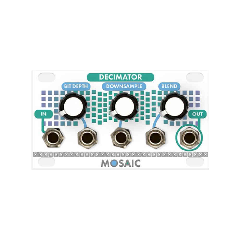 Mosaic Decimator 1U Eurorack Bitcrusher Module (White)