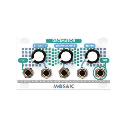 Mosaic Decimator 1U Eurorack Bitcrusher Module (White)