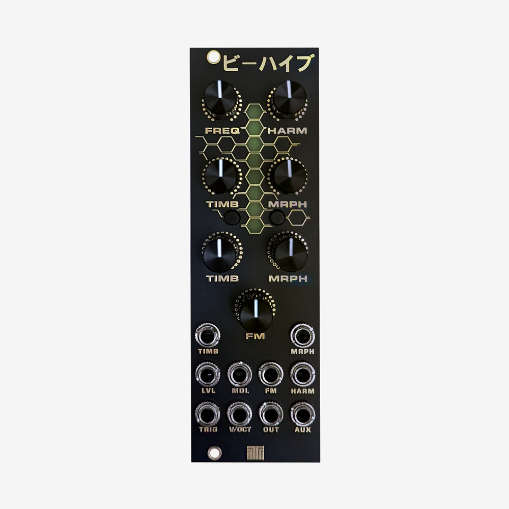 Big T Music Beehive Eurorack Mutable Plaits Clone Module (Black and Gold)