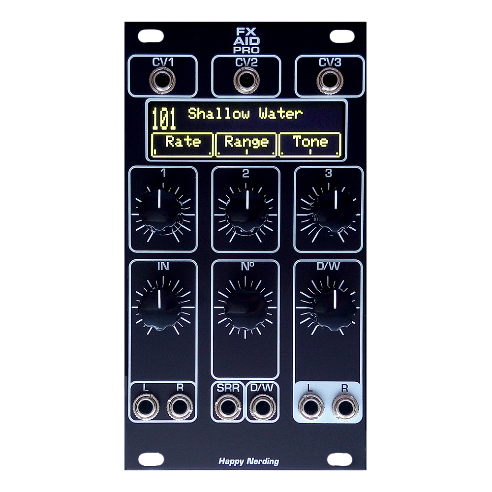 Happy Nerding FX Aid Pro Eurorack Stereo Multi-FX Module (Black)