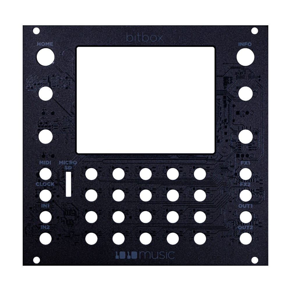 1010 Music Bitbox Mk2 – Replacement Faceplate (Black)