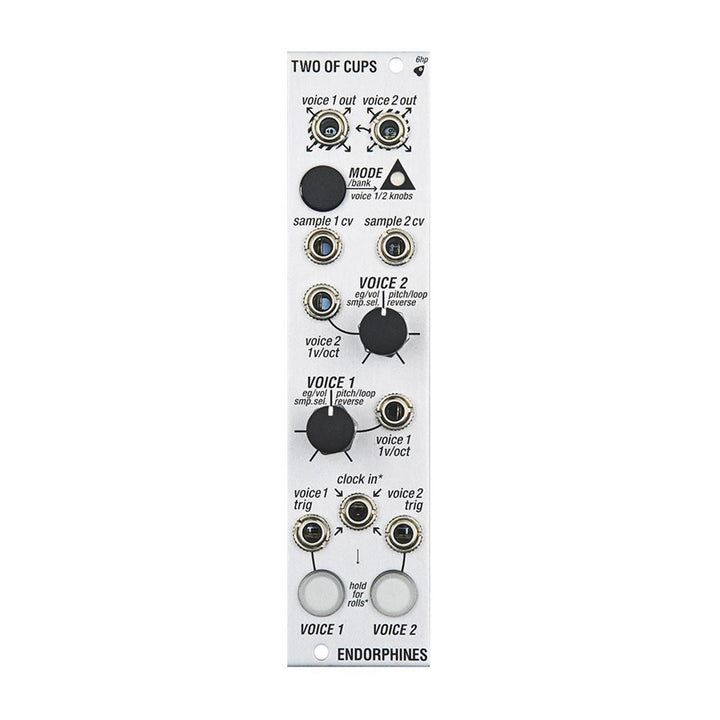 Endorphin.es Two Of Cups Eurorack Dual Channel Sampler Module (Silver)