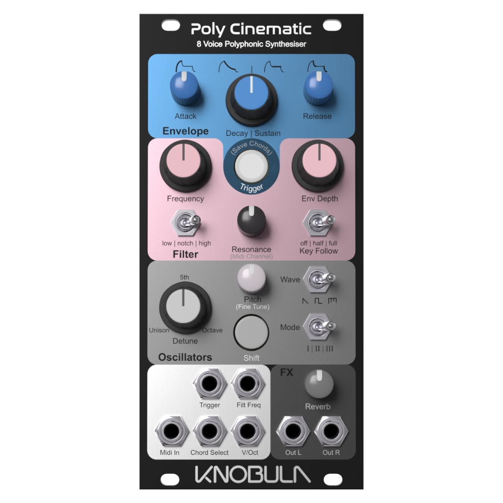 Knobula Poly Cinematic Eurorack Synth Voice Module