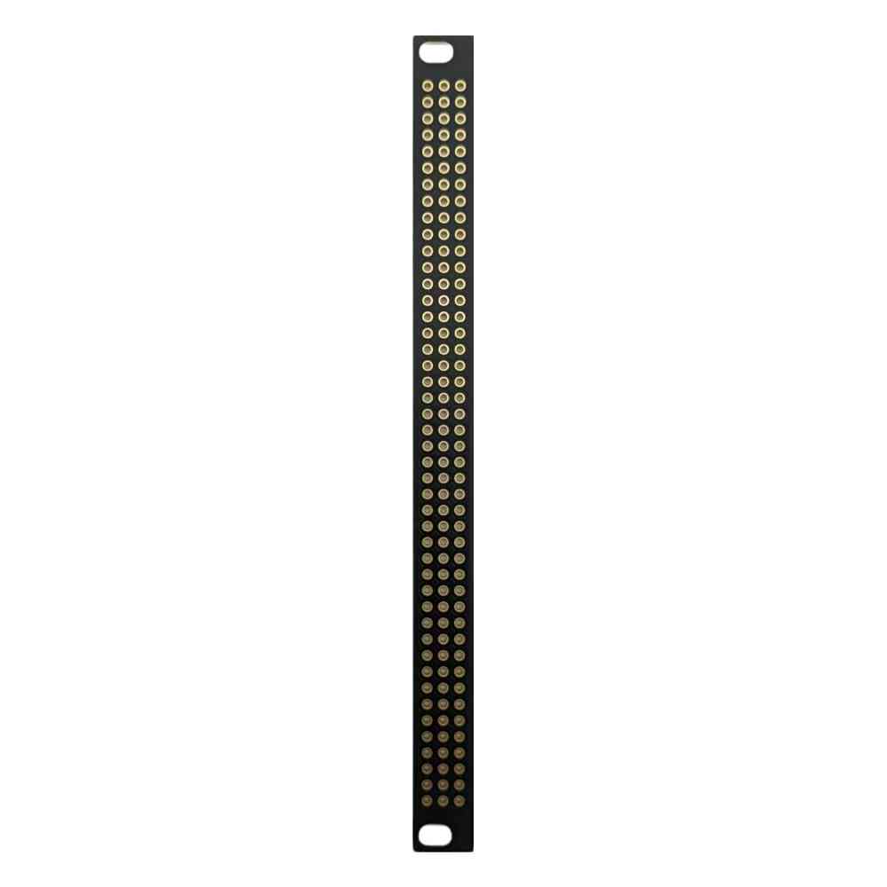 BeepBoop Electronics Eurorack Blank Panel (3U 2hp Perfboard Black/Gold)