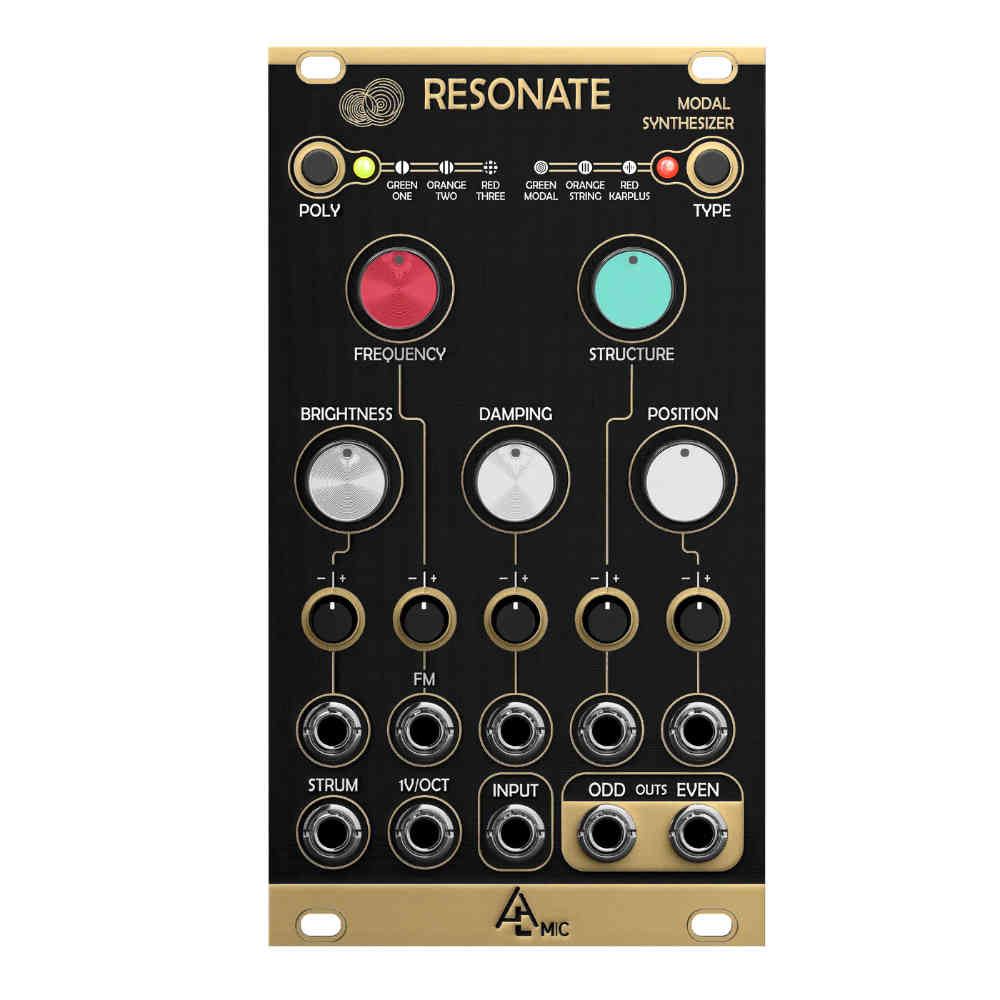 After Later Audio Resonate Eurorack Physical Modelling Module (Mutable Rings Clone)