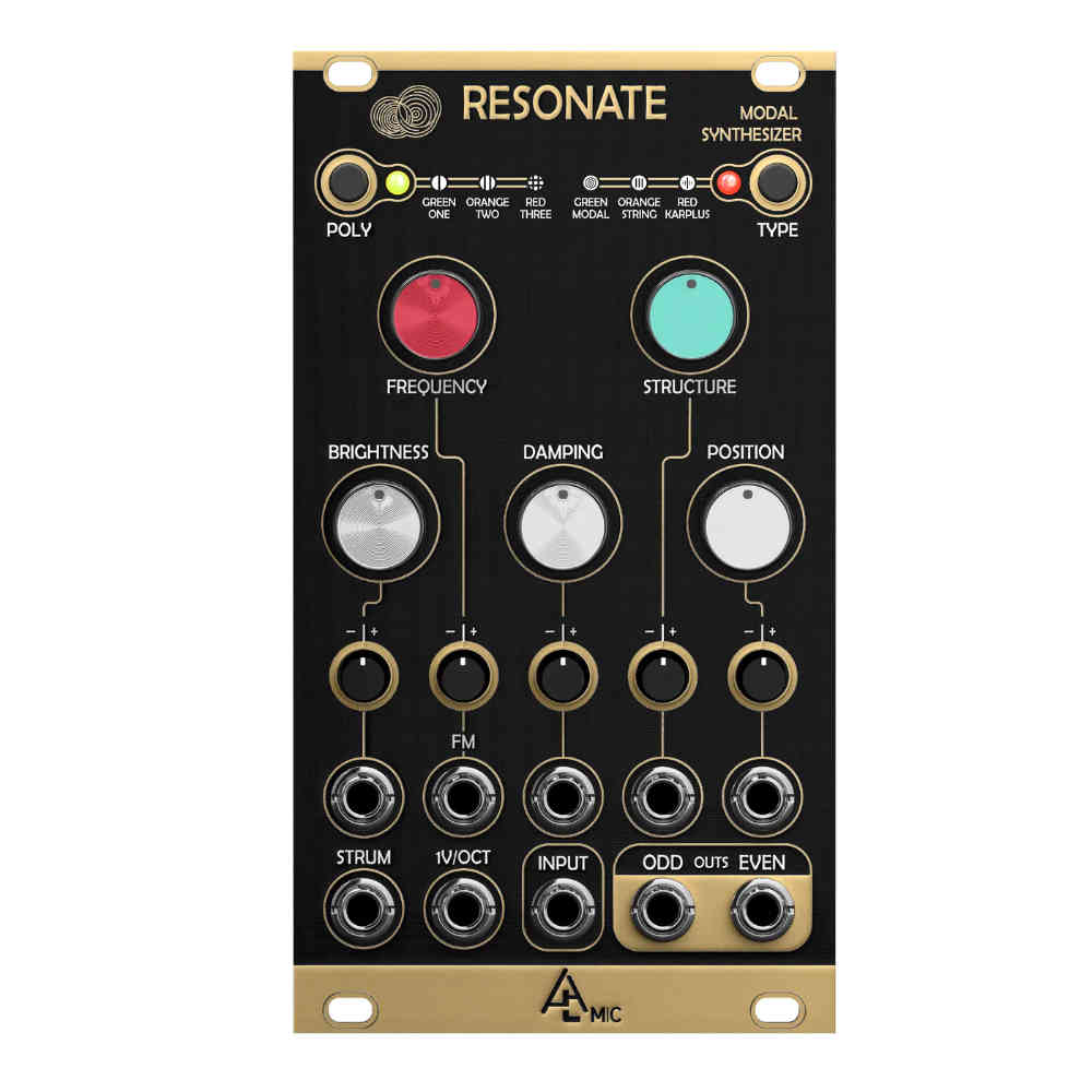 After Later Audio Resonate Eurorack Physical Modelling Module (Mutable Rings Clone)