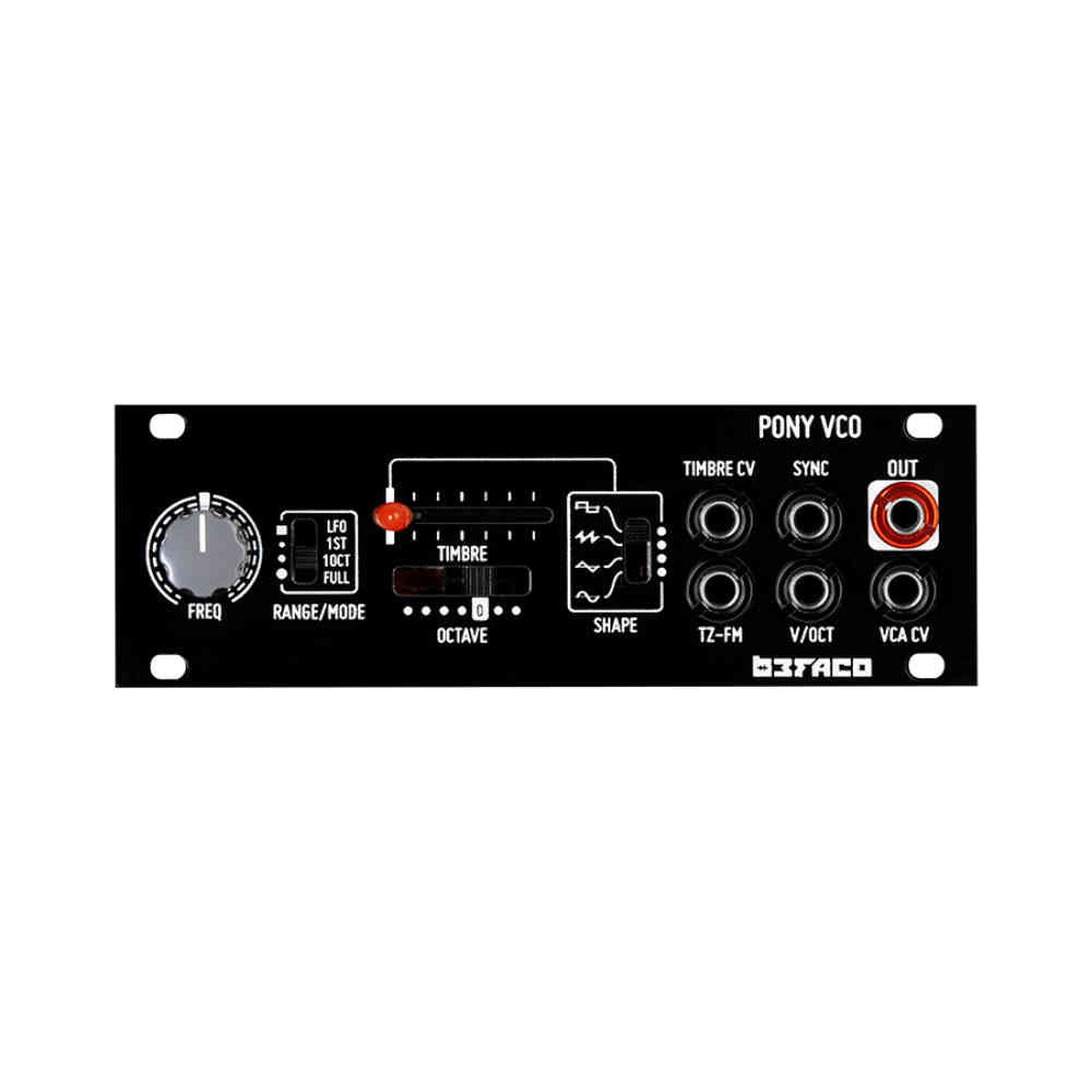 Befaco Pony Eurorack Analog Thru-Zero Wavefolding VCO Module (1U)