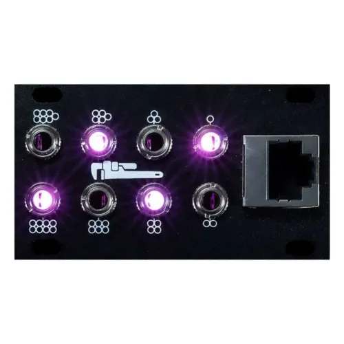 Plum Audio Rack Plumber RJ45 Eurorack Multicore Cable Extension Module (1U – Black – Pair)