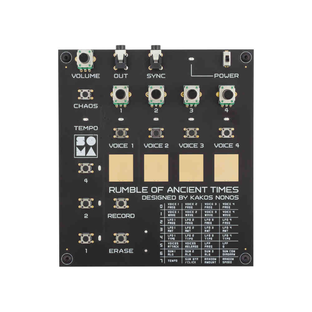 Soma Laboratory RoAT (Rumble Of Ancient Times) Desktop 8-Bit Noise Synthesizer