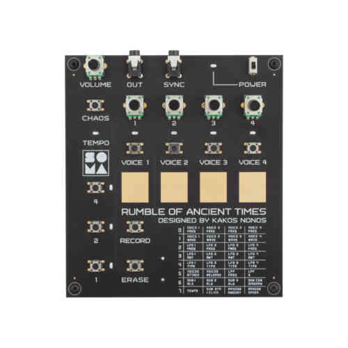 Soma Laboratory RoAT (Rumble Of Ancient Times) Desktop 8-Bit Noise Synthesizer