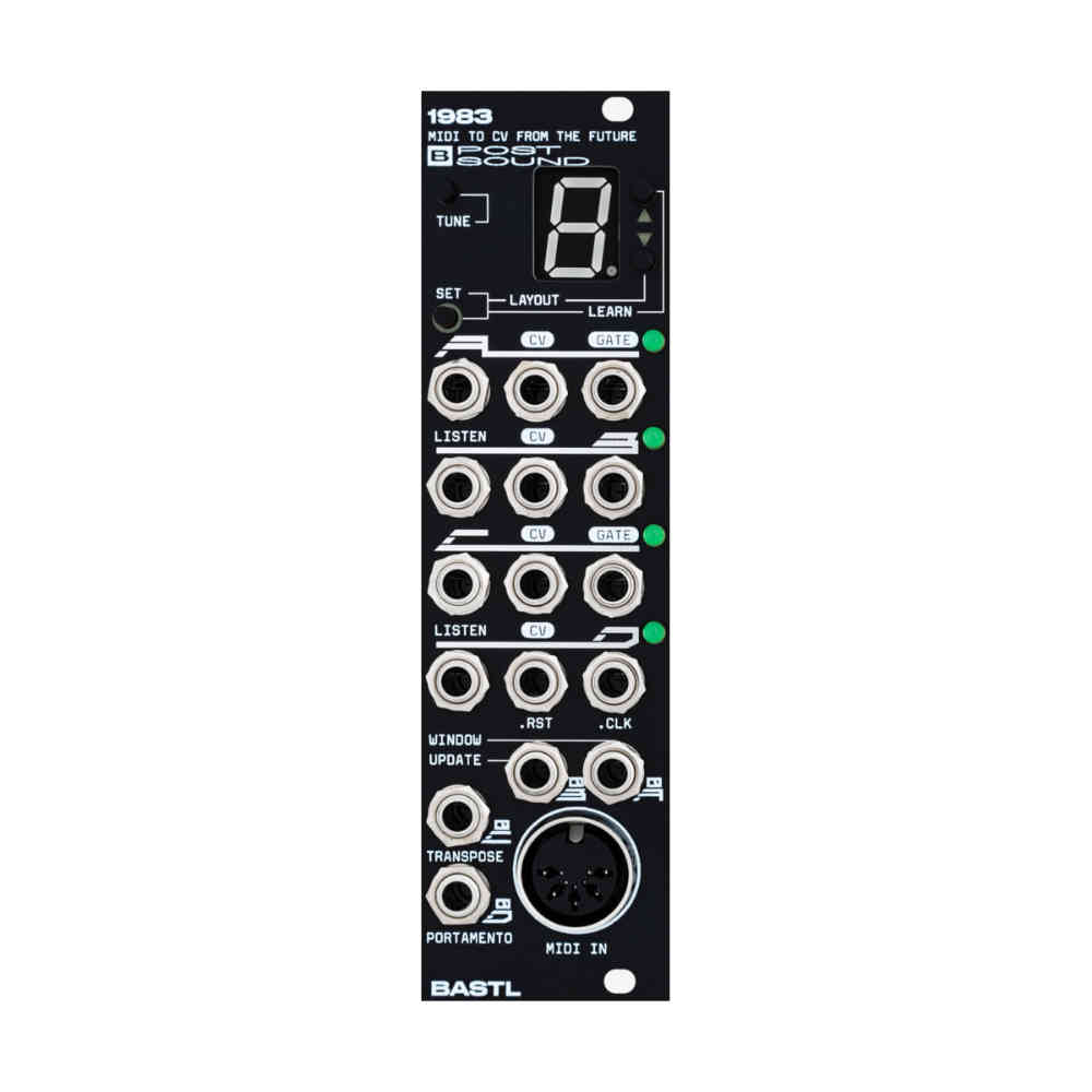 Bastl Instruments 1983 Eurorack MIDI to CV Module (Black)