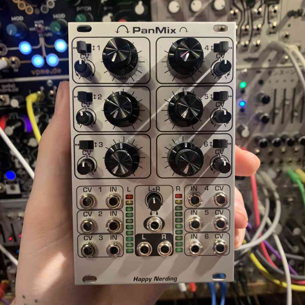 Happy Nerding PanMix Eurorack Stereo Audio Mixer Module (Silver) [B-Stock]
