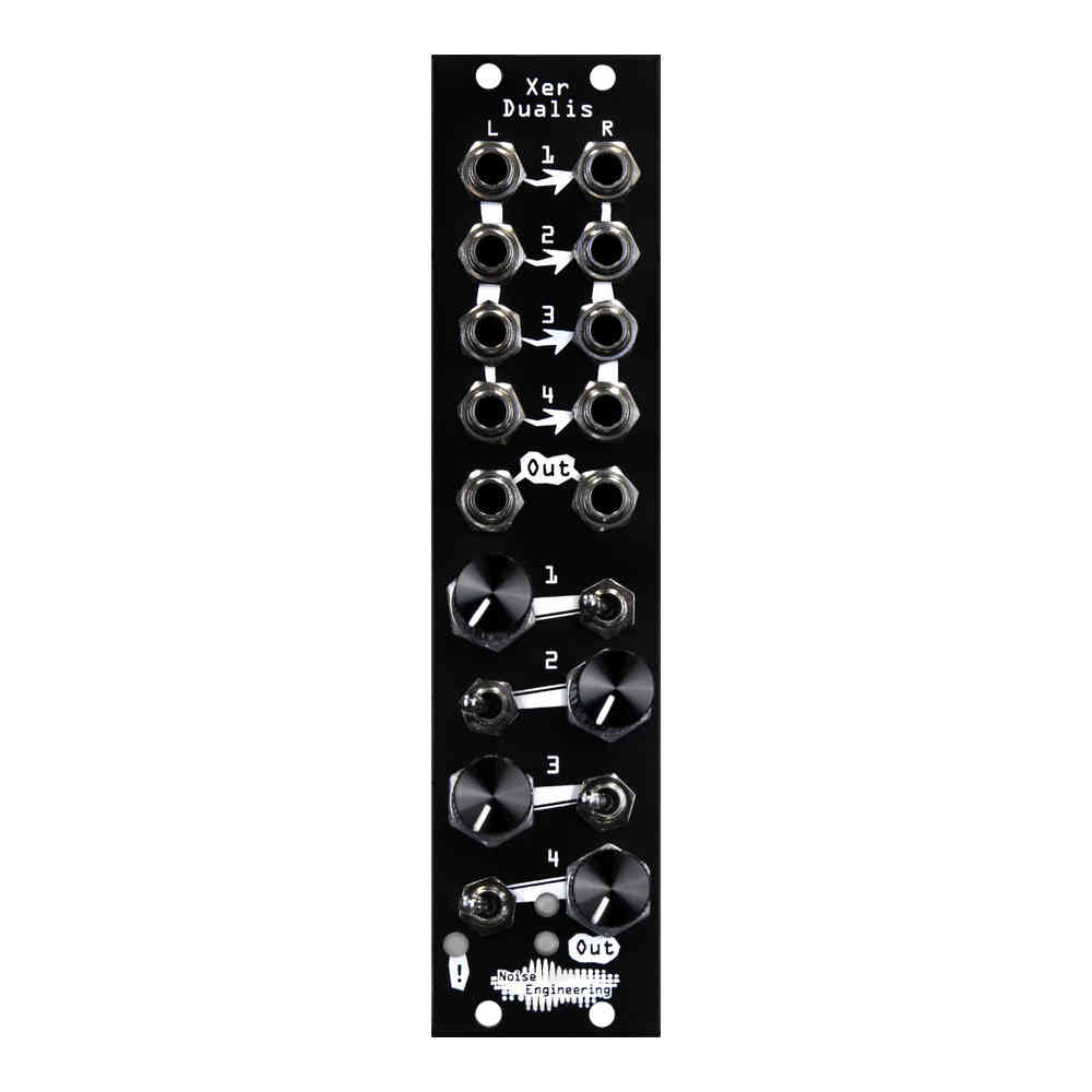 Noise Engineering Xer Dualis Eurorack 4 Channel Stereo Mixer Module (Black)