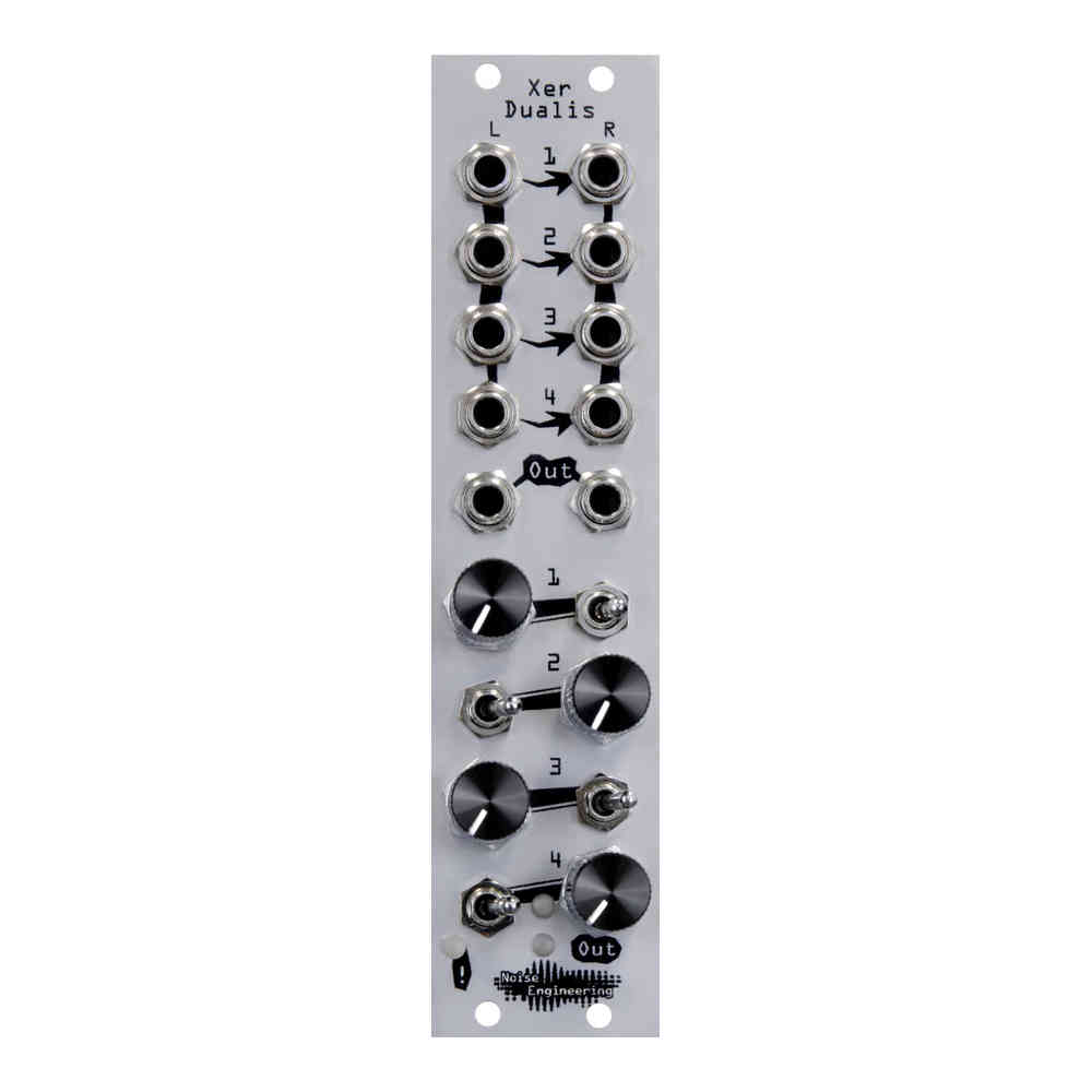 Noise Engineering Xerest Dualis Eurorack 4 Channel Stereo Mixer Module (Silver)
