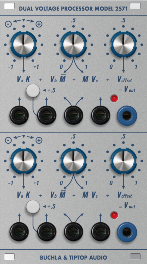 Buchla and TipTop Audio 257t Eurorack Dual Voltage Processor Module