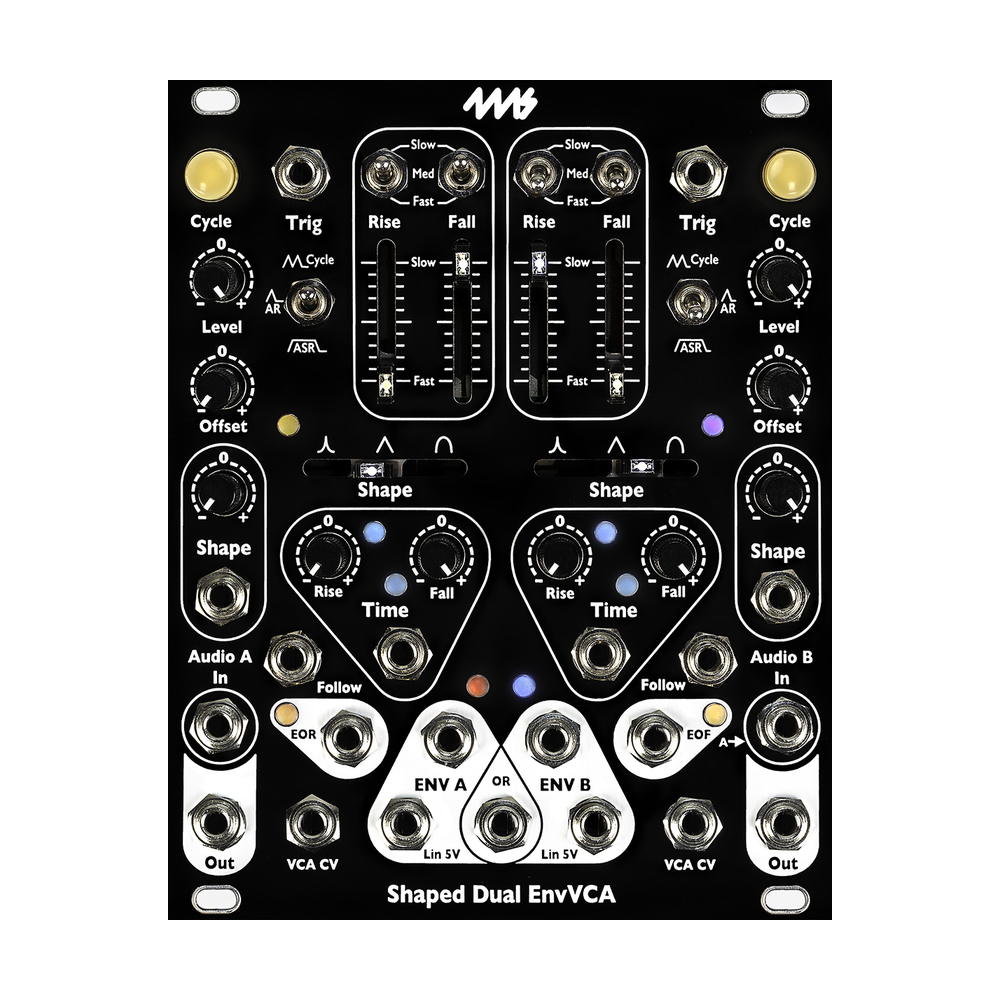 4ms Shaped Dual EnvVCA Eurorack Envelope Generator and VCA Module