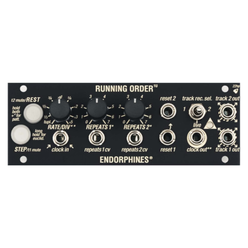 Endorphin.es Running Order Eurorack Trigger Sequencer Module (1U – Black)