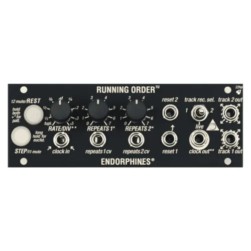 Endorphin.es Running Order Eurorack Trigger Sequencer Module (1U – Black)