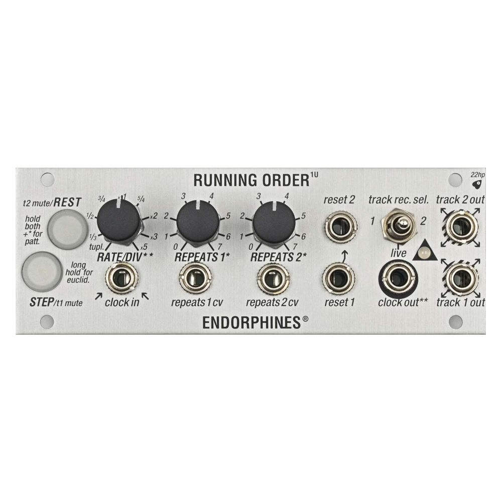 Endorphin.es Running Order Eurorack Trigger Sequencer Module (1U – Silver)