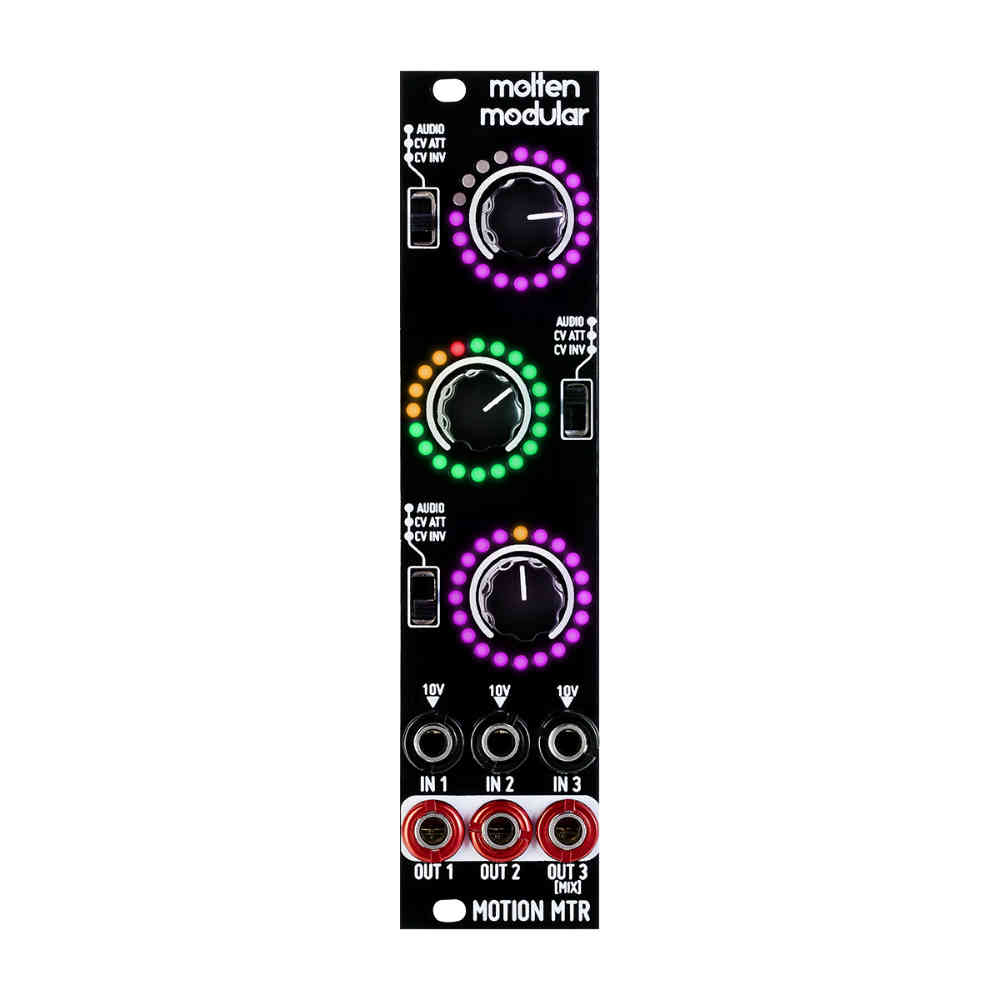 Befaco x Molten Modular Motion MTR 3U Eurorack Attenuverter, Mixer and Visualiser Module