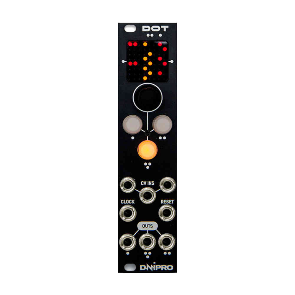 Dnipro Modular Dot Eurorack Euclidean Sequencer Module (Black)