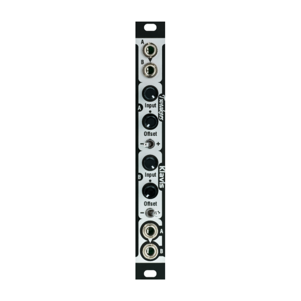 Klavis Tweakers Eurorack Dual Gain/Offset/Polarity/Mute CV Processor Module (Silver)