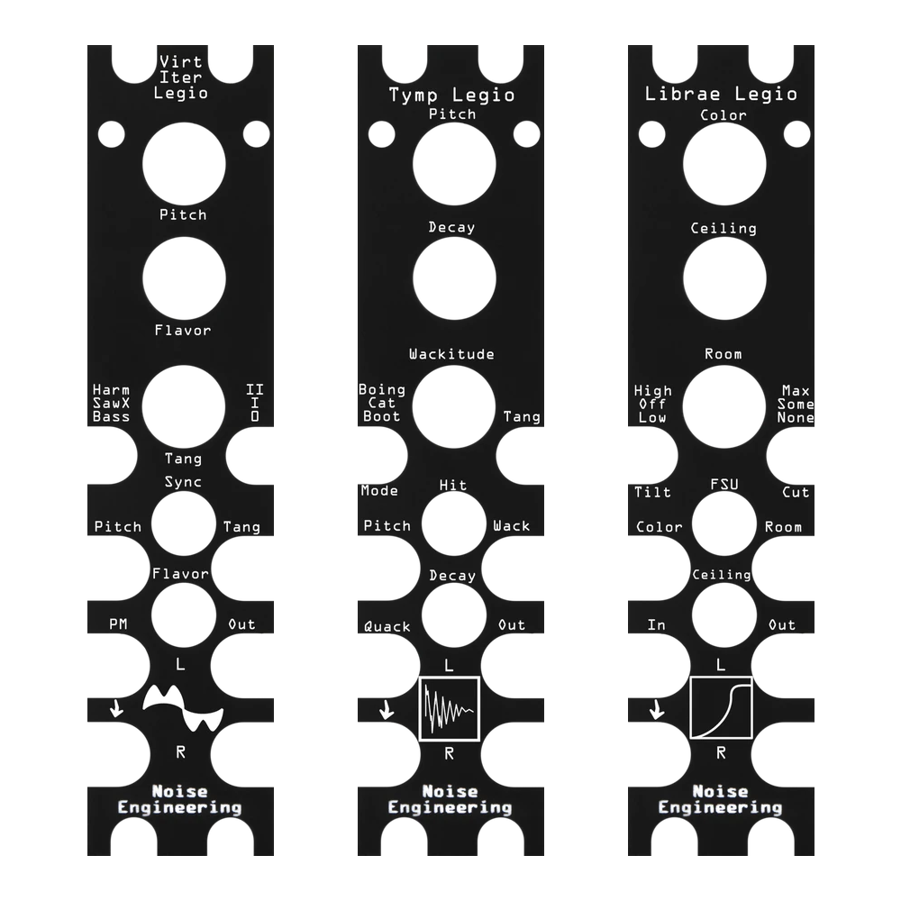 Noise Engineering Legio Eurorack Module Overlay Panel Pack (Black)