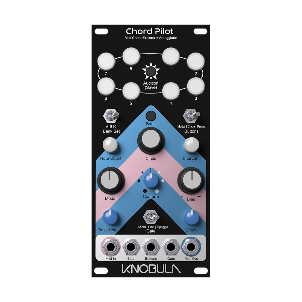 Knobula Chord Pilot Eurorack MIDI Chord and Arpeggio Generator Module