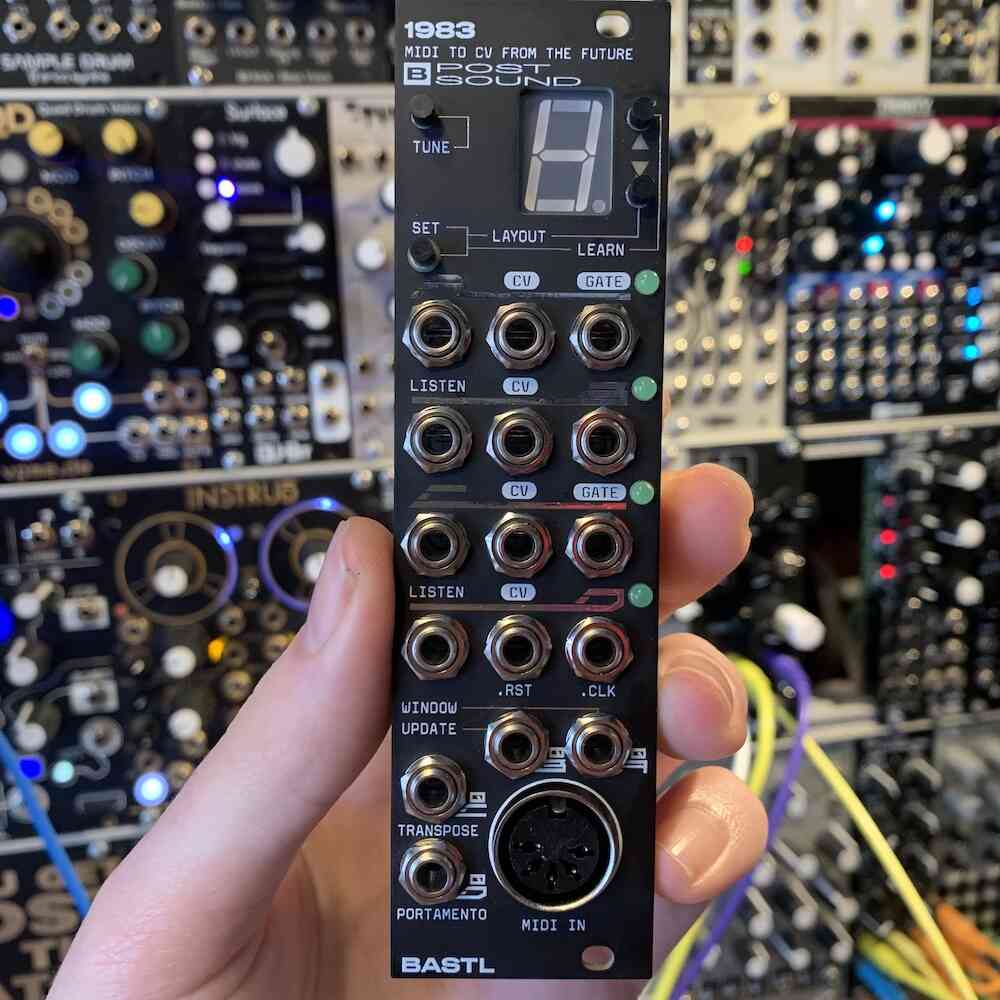 Bastl Instruments 1983 Eurorack MIDI to CV Module (Black) [B-Stock]