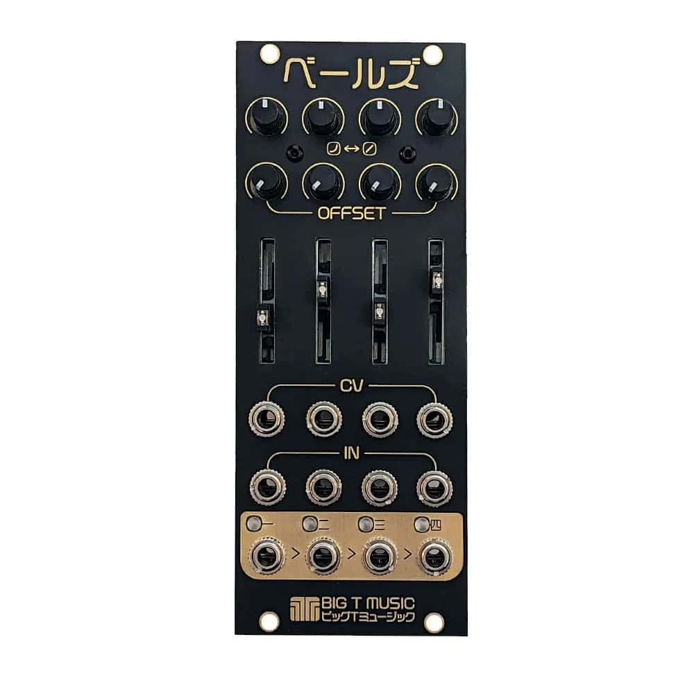 Big T Music Beruzu Eurorack Quad VCA Module (Black) (Mutable