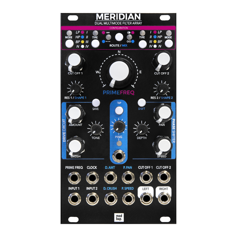 Modbap Meridian Eurorack Dual Multimode Filter Module