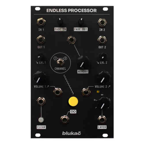 Blukac Endless Processor Eurorack Sustainer/Looper Module (Black)