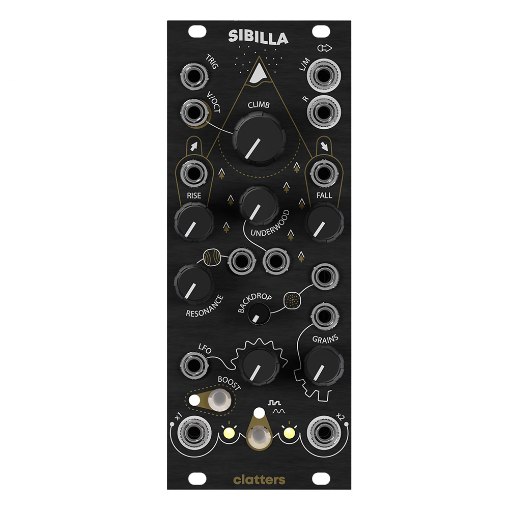 Clatters Machines Sibilla Eurorack Stereo Oscillator Module (Black)