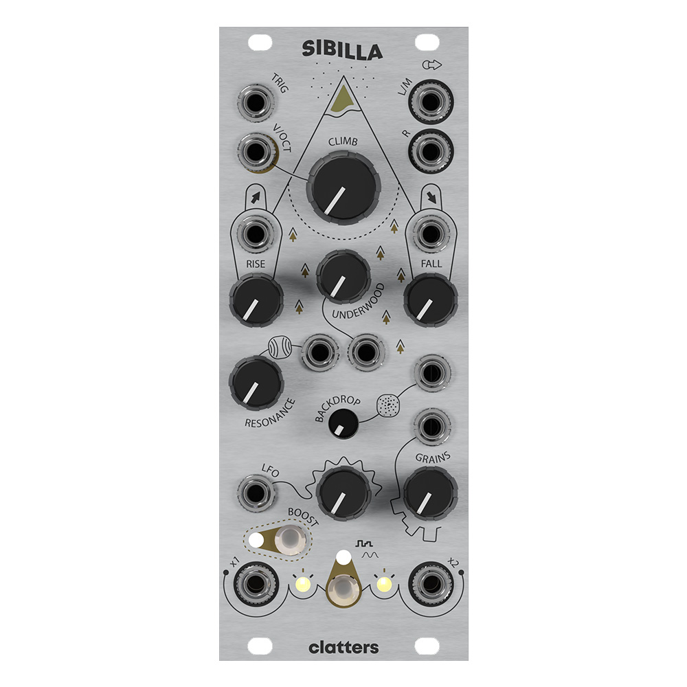 Clatters Machines Sibilla Eurorack Stereo Oscillator Module (Silver)