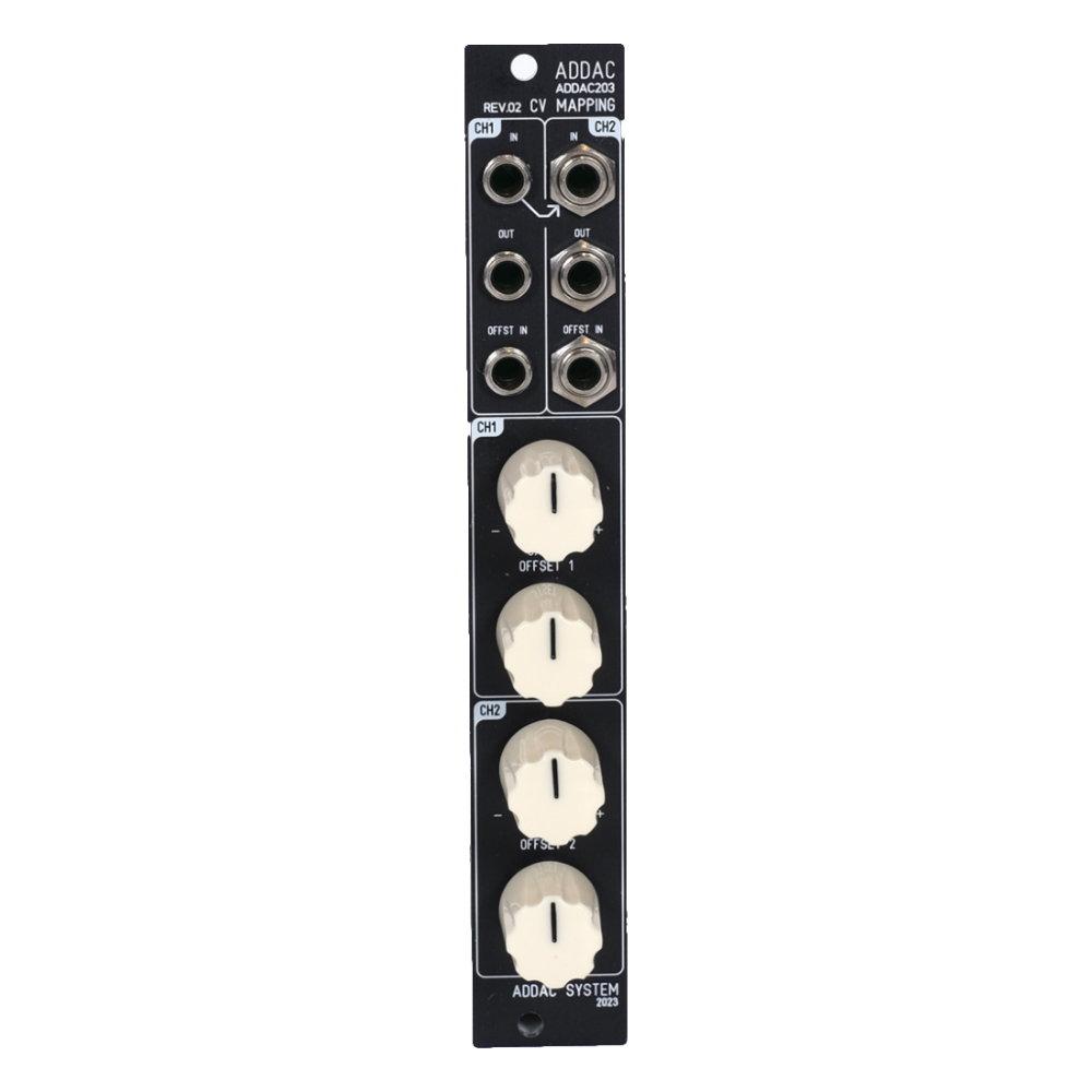 ADDAC 203 v2 Eurorack Offset and Attenuvert Module (Black)