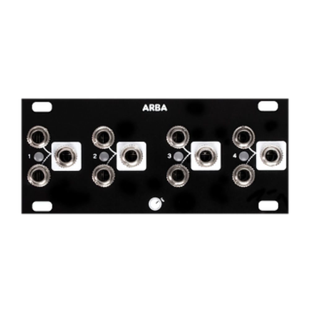 Plum Audio ARBA Eurorack Quad VCA Module (1U – Black)