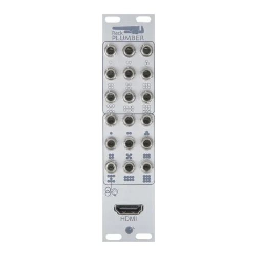 Plum Audio Rack Plumber HDMI Eurorack Multicore Cable Extension Module plus cable (3U – Silver – Pair)