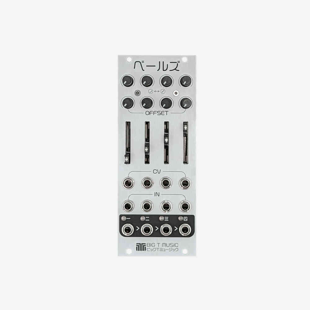 Big T Music Beruzu Eurorack Quad VCA Module (Silver) (Mutable Instruments Veils Clone)